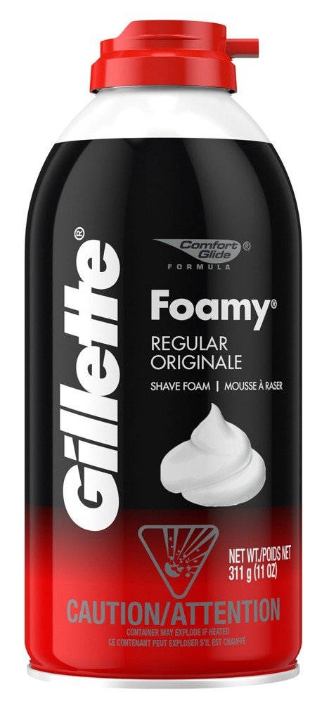 Gillette Foamy Shaving Cream, Regular - 11 oz (Pack of 3)