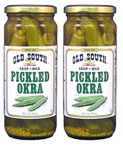 Old South Mild Pickled Okra 16 Oz Jar (2 Pack)