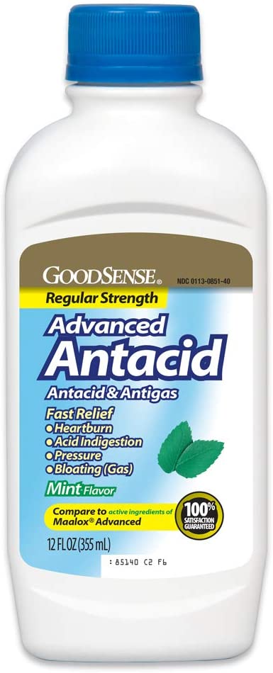 GoodSense Regular Strength Advanced Antacid, Heartburn & Acid Indigestion, Antacid Mint Flavor