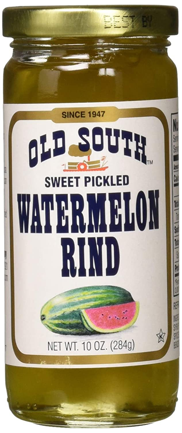 Old South Sweet Pickled Watermelon Rind 10 oz Jar (6 Pack)