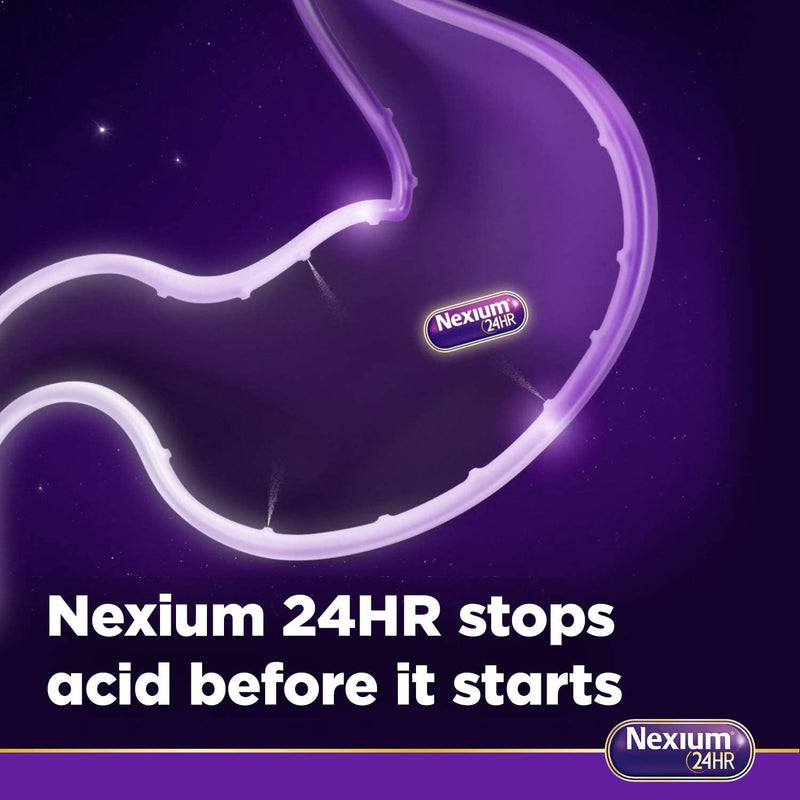 Nexium 24HR (14 Count, Capsules) All-Day, All-Night Protection from Frequent Heartburn 20mg Acid Reducer