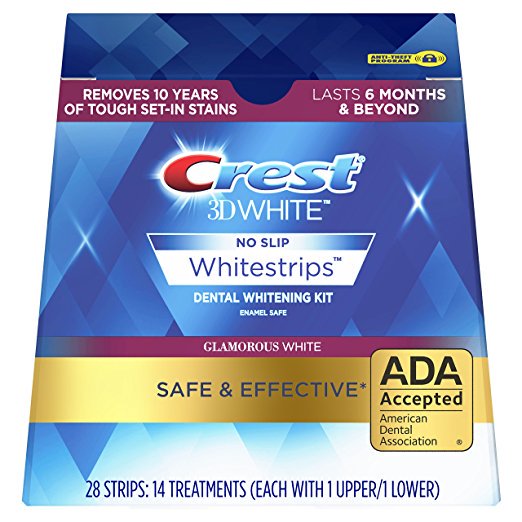 Crest 3D White Luxe Whitestrips Glamorous White Teeth Whitening Kit, 14 Treatments