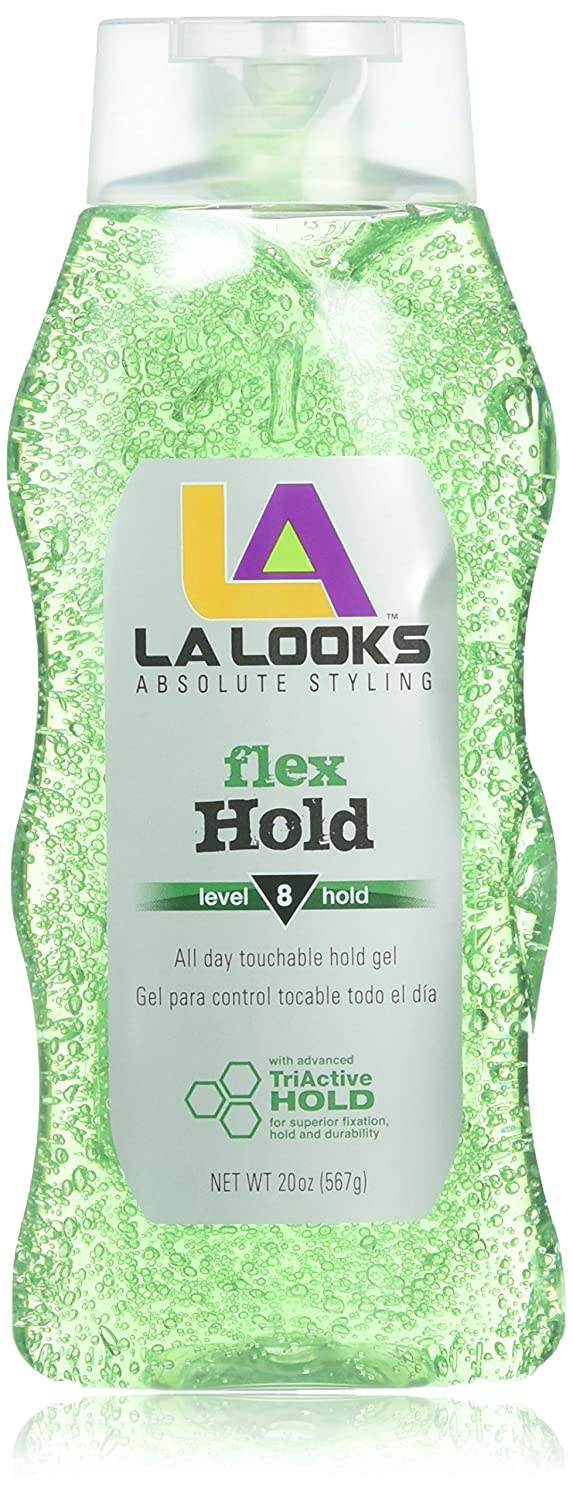 La Looks Gel #8 Flex-Hold 20 Ounce (Green) (591ml) (2 Pack)