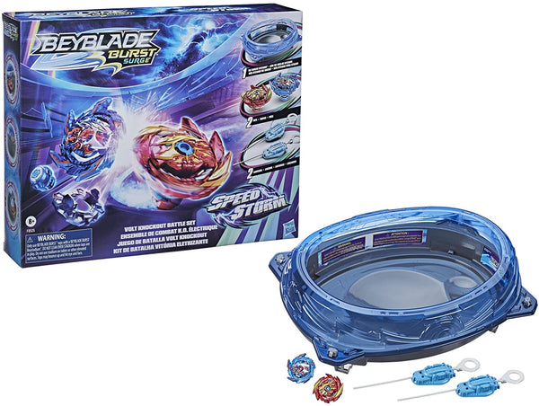 BEYBLADE Burst Surge Speedstorm Volt Knockout Battle Set – Complete Battle Game Set with Beystadium, 2 Battling Top Toys and 2 Launchers