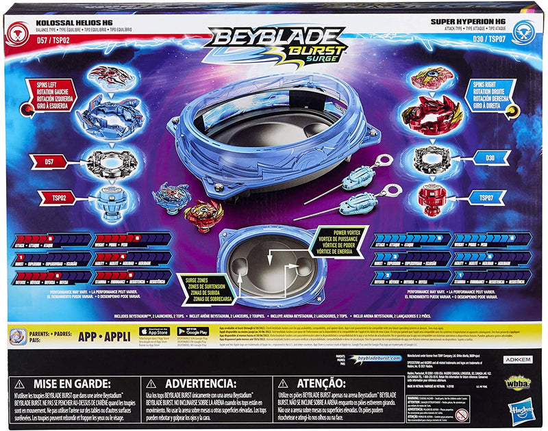 BEYBLADE Burst Surge Speedstorm Volt Knockout Battle Set – Complete Battle Game Set with Beystadium, 2 Battling Top Toys and 2 Launchers