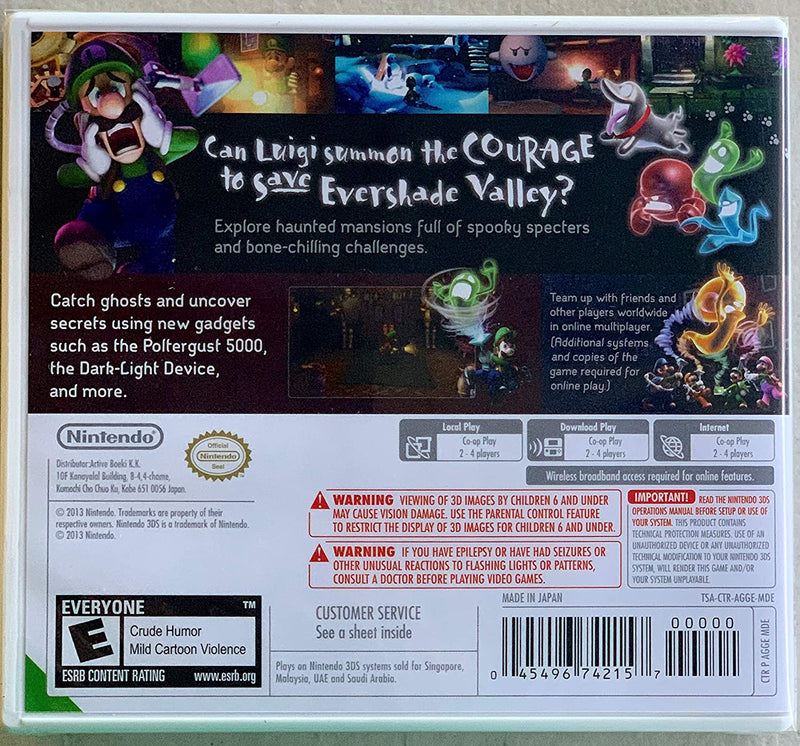 3DS Luigi's Mansion: Dark Moon - World Edition