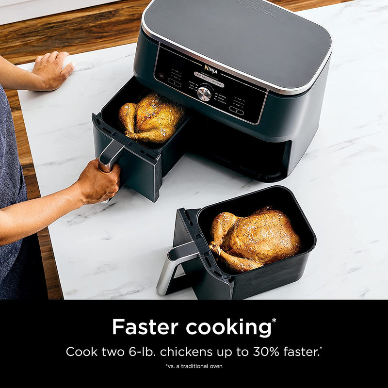 Ninja DZ401 Foodi 10 Quart 6-in-1 DualZone XL 2-Basket Air Fryer with 2 Independent Frying Baskets