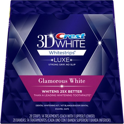 Crest 3D White Luxe Whitestrips Glamorous White Teeth Whitening Kit, 14 Treatments