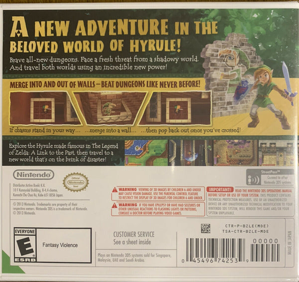 The Legend of Zelda: A Link Between Worlds - Brand New Factory Sealed (WORLD EDITION)